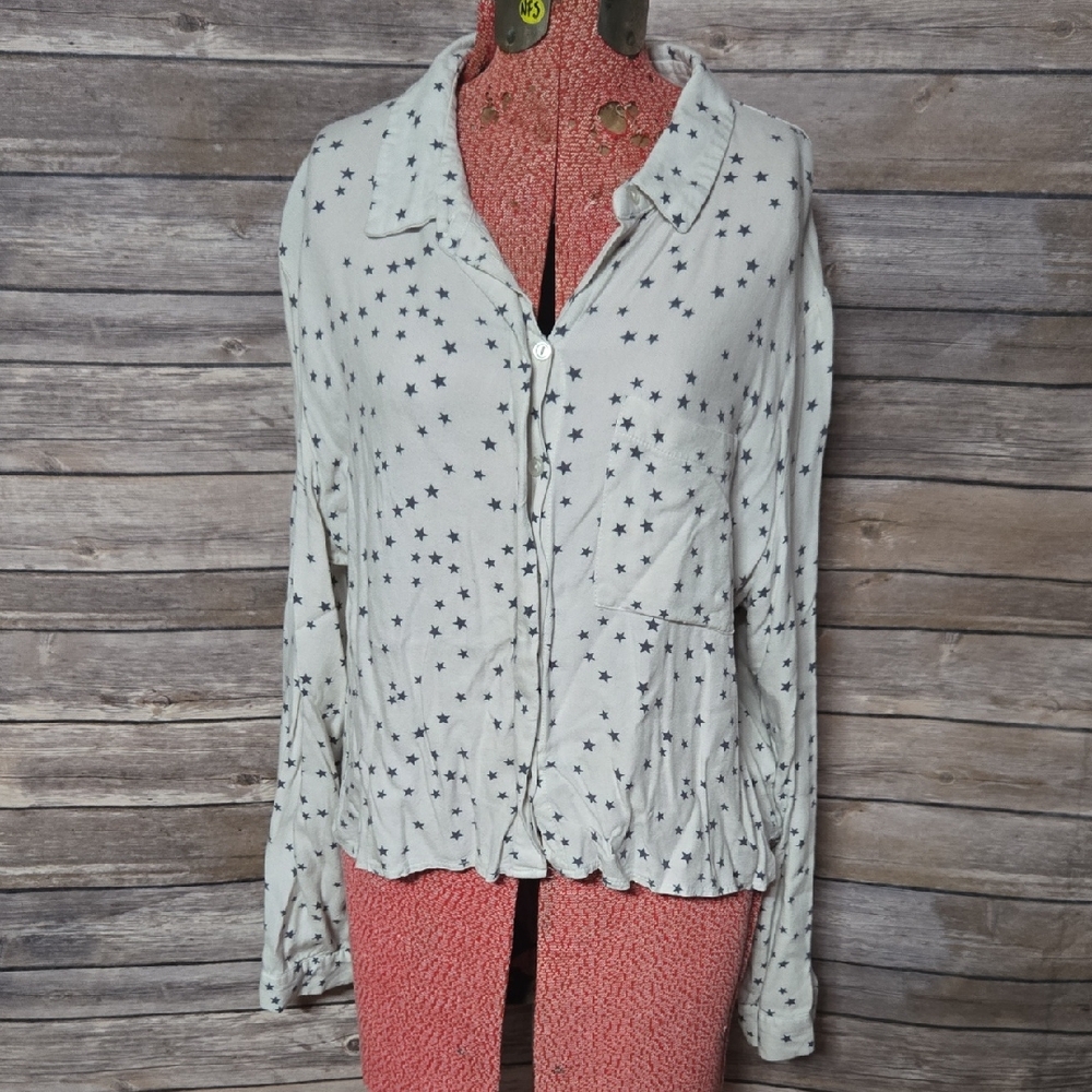 Atmosphere White Star Pattern Shirt